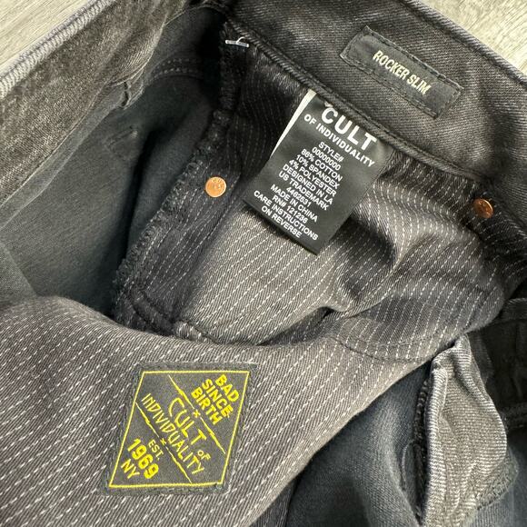 CULT OF INDIVIDUALITY ROCKER SLIM DENIM (SILVER STREAK) Size 31X33 - Picture 11 of 14